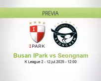 Pronóstico Busan IPark Seongnam (12 julio 2025)
