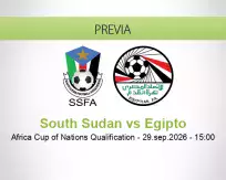 Pronóstico South Sudan Egipto (29 septiembre 2026)
