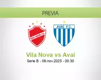Pronóstico Vila Nova Avaí (08 noviembre 2025)