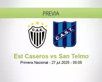 Pronóstico Est Caseros San Telmo (26 julio 2025)