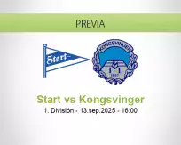 Pronóstico Start Kongsvinger (13 setiembre 2025)