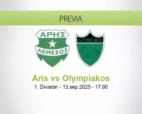 Pronóstico Aris Olympiakos (15 setiembre 2025)
