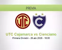 Pronóstico UTC Cajamarca Cienciano (26 abril 2026)