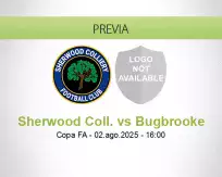 Pronóstico Sherwood Coll. Bugbrooke (02 agosto 2025)