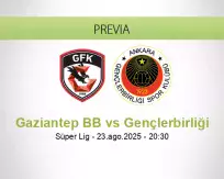 Pronóstico Gaziantep BB Gençlerbirliği (23 agosto 2025)