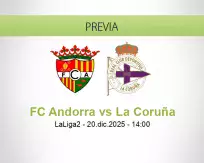 Pronóstico FC Andorra La Coruña (20 diciembre 2025)