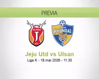 Pronóstico Jeju Utd Ulsan (18 marzo 2026)