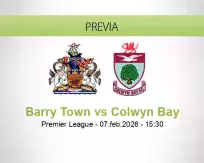 Pronóstico Barry Town Colwyn Bay (07 febrero 2026)