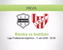 Pronóstico Riestra Instituto (11 abril 2026)