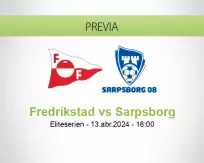Pronóstico Fredrikstad Sarpsborg (13 abril 2024)