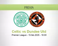 Pronóstico Celtic Dundee Utd (15 febrero 2025)