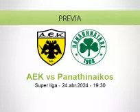 Pronóstico AEK Panathinaikos (24 abril 2024)