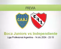 Pronóstico Boca Juniors Independiente (14 diciembre 2024)