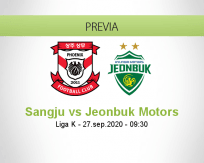 Pronóstico Sangju Sangmu Jeonbuk Motors (27 septiembre 2020)