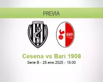 Pronóstico Cesena Bari 1908 (25 enero 2025)