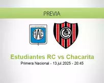Pronóstico Estudiantes RC Chacarita (13 julio 2025)