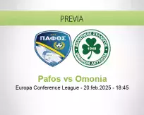 Pronóstico Pafos Omonia (20 febrero 2025)