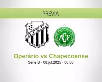 Pronóstico Operário Chapecoense (07 julio 2025)