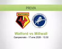 Pronóstico Watford Millwall (17 enero 2026)