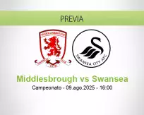 Pronóstico Middlesbrough Swansea (09 agosto 2025)