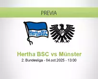 Pronóstico Hertha BSC Münster (04 octubre 2025)