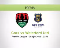 Pronóstico Cork Waterford Utd (29 agosto 2025)