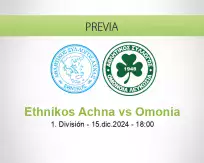 Pronóstico Ethnikos Achna Omonia (15 diciembre 2024)