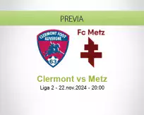 Pronóstico Clermont Metz (22 noviembre 2024)