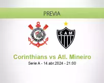 Pronóstico Corinthians Atl. Mineiro (14 abril 2024)