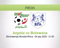 Pronóstico Argelia Botswana (04 septiembre 2025)