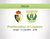 Pronóstico Ponferradina Leganés (21 mayo 2022)