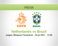 Pronóstico Netherlands Brazil (24 julio 2021)