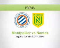 Pronóstico Montpellier Nantes (26 abril 2024)