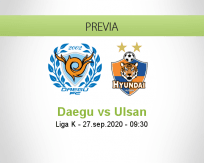 Pronóstico Daegu Ulsan (27 septiembre 2020)