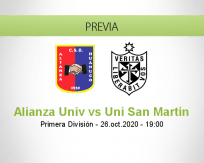 Pronóstico Alianza Universidad Universidad San Martín (26 octubre 2020)