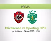 Pronóstico Oliveirense Sporting CP II (24 agosto 2025)