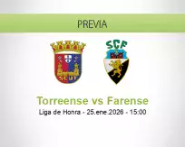 Pronóstico Torreense Farense (25 enero 2026)