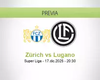 Pronóstico Zürich Lugano (17 diciembre 2025)
