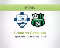 Pronóstico Como Sassuolo (24 septiembre 2025)
