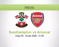 Pronóstico Southampton Arsenal (04 abril 2026)