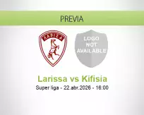 Pronóstico Larissa Kifisia (22 abril 2026)