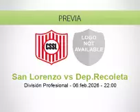 San Lorenzo vs Dep.Recoleta