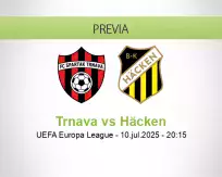 Pronóstico Trnava Häcken (10 julio 2025)