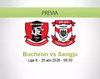 Pronóstico Bucheon Sangju (25 abril 2026)