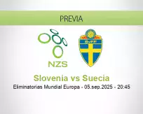 Pronóstico Slovenia Suecia (05 septiembre 2025)