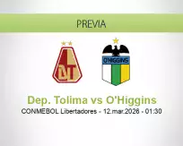 Dep. Tolima vs O'Higgins