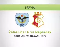 Pronóstico Železničar P Napredak (04 agosto 2025)