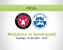 Pronóstico Midtjylland SønderjyskE (04 abril 2026)