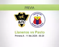 Pronóstico Llaneros Pasto (11 febrero 2026)