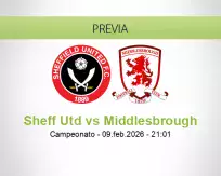 Pronóstico Sheff Utd Middlesbrough (09 febrero 2026)